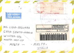 Brasil 1998 Petropolis Meter Franking Barcoded Registered Cover - Lettres & Documents