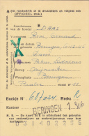 Kaart "spaarkas + D´Epargne" Met Naamstempel (Griffe) BERINGEN 1 En Verso Cirkelstempel - Linear Postmarks