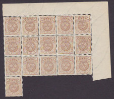 Sweden 1911 Mi. 66    3 Öre Wappen In 16-Block (2 Scans) MNH - Nuovi