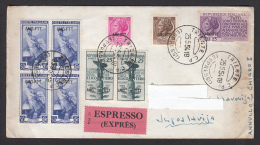ITALY - Trieste. Esprissi, Espresso, Expres, Year 1954. Railway Seal Ljubljana Beograd And Vinkovci Osijek - Altri & Non Classificati