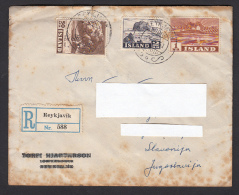 ICELAND / ISLAND - Reykjavik, Year 1951, Cover, Registered - Brieven En Documenten