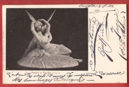 BIT2-18 Amore E Psiche. Canova.  Précurseur. Cachet 1902, Ange. - Opera