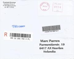 Poland 2010 Dabrowa Meter Franking Barcoded Registered Cover - Maschinenstempel (EMA)