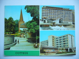 Germany: Cottbus - HOG "Am Stadttor", Zentrum, Hotel "Lausitz" - 1982 Used - Cottbus