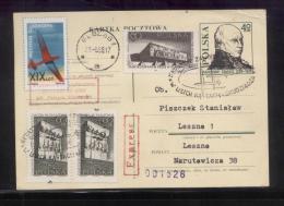 POLAND 1966 2ND NATIONAL GLIDING CHAMPIONSHIPS COMM BOCIAN GLIDER FLOWN CARD ELBLAG B RECEIVER CINDERELLA STAMP - Gliders