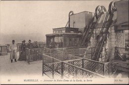 MARSEILLE, MARSELLA, ASCENSOR DE NOTRE - DAME DE LA GARDE, LA SALIDA, SIN CIRCULAR - Funicular Railway