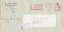 Brief Met Stempel ANTWERPEN 20 / LLOYD BELGIE Naar Wiesbeke , Waardeaanduiding Met Croix De St ANDRE Ontwaard ! - 1960-1979