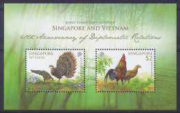 Singapore 2013 Joint Issue Vietnam Birds Pheasant Junglefowl MS MNH Bird - Gallináceos & Faisanes