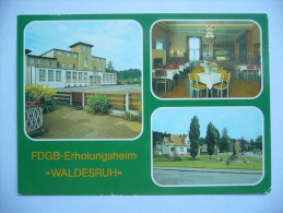 Germany: Elend (Kr. Wernigerode) FDGB-Erholungsheim "Waldesruh" - Außenansicht, Speisesaal, Denkmalsplatz - 1980s Unused - Wernigerode