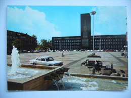 Germany: Wilhelmshaven - Am Rathaus - Alte Auto Mercedes W116, Die Fontäne - Old Car, Fountain - 1970s Unused - Wilhelmshaven