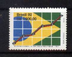 Brasil 1992 ** YT2102 Programa Brasilero De Calidad Y Productividad. Gráfico Sobre Bandera.Brazilian Quality And Product - Otros & Sin Clasificación