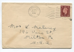 Incomming  Letter 1939 From BLACKPOOL (England) To Milton ( PA) - See  Scan - 1921-40
