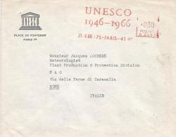 France 1966 Paris UNESCO EMA HAVAS G Meter Franking Cover - UNESCO