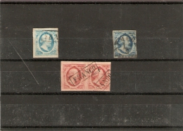 1852 Guillaume III 1+1a +2x2 Obl - Oblitérés