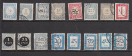 PAYS BAS LOT DE 16 TIMBRES TAXES DIFFERENTS - Portomarken