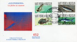 Pli Avec 4 Valeurs En 1° Jour Du 9/6/1997 ( Faune Sous Marine Poissons De L'Atlantique ) - Covers & Documents