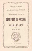 VERVIERS 1927 Carnet De L'Ecole Professionnelle  Résultats Année Scolaire 1926/27 - Diplômes & Bulletins Scolaires