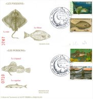 2 Plis Avec 4 Valeurs En 1° Jour Du  30/7/1993 ( Faune Sous Marine Poissons De L'Atlantique ) - Cartas & Documentos