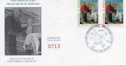 Pli En 1° Jour Du 7/4/1993 ( Vieux Métiers De La Mer ) (  TRANCHEUR De MORUES  ) - Lettres & Documents