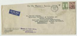 1950 à 1957, Lot De 3 Lettres Dont 1 Avec Perforé Forest Service Et 2 Entête  On Her Majesty's Service - Marcofilie