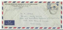 ANTARCTIC TERRITORY 2 Sh. Sur Lettre De Canberra Pour L'ONU à Rome 1957 - Bolli E Annullamenti