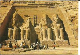 EGYPTE The Temple Of Abour Sembel Avec Timbres Non Oblitérés De 10 M 20 M Et 85M - Tempel Von Abu Simbel