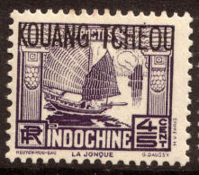 China France P.O. 1937-41 45c "KOWANG-TCHEOU" Overprint MLH - Segnatasse