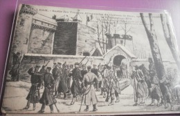 Delcampe - 80 - HAM - SORTIE DES TROUPES ALLEMANDES DU CHATEAU DE HAM APRES LA REDDITION 9/12/1870 D'APRES GRAVURE - CPA VIERGE - Ham