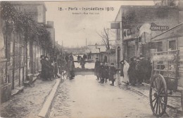 PARIS - INONDATIONS 1910 - AUTEUIL - RUE VAN LOO - Überschwemmung 1910
