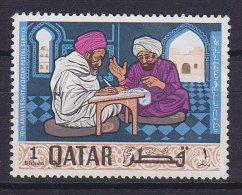 Qatar 1968 Mi. 329   1 D Postdienst Araber Diktiert Einem Schreibkundigen Einen Brief MH* - Qatar