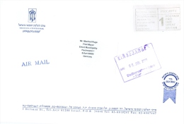 Grossbritannien London Postage Paid Label 2001 Union Of Local Authorities In Israel Tel-Aviv Wappen Schlüssel - Frankeermachines (EMA)