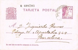 6656. Entero Postal SAN PEDRO De RIBAS (barcelona) 1936. Republica - 1931-....