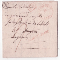 L. Càd POPERINGHE/1844 + Boîte X De Beveir ? - 1830-1849 (Onafhankelijk België)