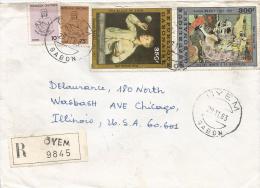 Gabon 1983 Oyem Manet Braque Paintings Registered Cover - Impresionismo