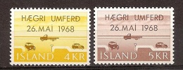 Island 1968, Nr. 419-420 Einführung Des Rechtsverkehrs Postfrisch (mnh) ** - Ongebruikt