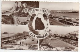 CP, ANGLETERRE, SUSSEX, EASTBOURNE, Multivues, Voyagé En 1961 - Eastbourne