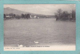 ROLLE  -  ILE  DE  LA  HARPE  ET  LE  CHATEAU  -  BELLE CARTE  - - Rolle