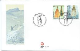 Groënland 2001 FDC  Des N°346/347 Patrimoine Culturel - FDC