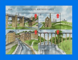 GB 1990-0001, "Stamp World London 90" Industrial Archaeology, MNH MS - Blocks & Miniature Sheets