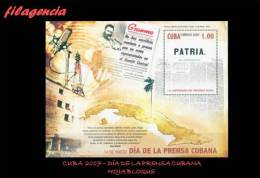 CUBA MINT. 2007-07 HISTORIA DE LA PRENSA CUBANA. HOJA BLOQUE - Neufs