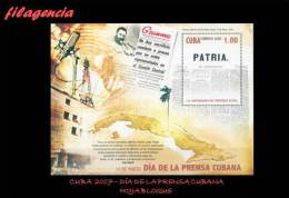 CUBA MINT. 2007-07 HISTORIA DE LA PRENSA CUBANA. HOJA BLOQUE - Ungebraucht