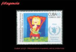 CUBA MINT. 2007-13 CONCURSO DE DIBUJO INFANTIL DEL PROGRAMA MUNDIAL DE ALIMENTACIÓN - Ungebraucht