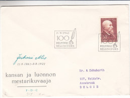 Encrier - Plume - Finlande - Lettre De 1961 - Oblitération Spéciale - Covers & Documents