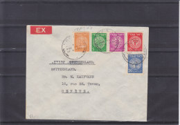 Monnaies - Israël - Lettre Exprès De 1948 - Oblitération 17.05.48 ( 2 Ième Jour ) - Expédié Vers La Suisse - Lettres & Documents