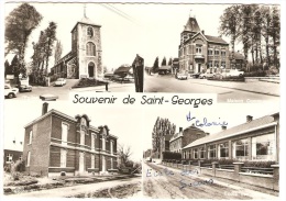 Souvenir De SAINT -GEORGES  ( L'Eglise-Maison Communale - Ecole Des  Salésiens-Ecole Des Soeurs) - Waremme