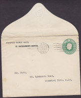 Great Britain Postal Stationery Ganzsache Entier Private Print ST. BARTHOLOMEW'S HOSPITAL, LONDON 1929 Cover George V. - Stamped Stationery, Airletters & Aerogrammes