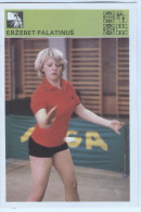 Table Tennis, Yugoslavia - ERZEBET PALATINUS, Svijet Sporta Cards - Table Tennis