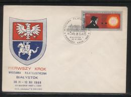 POLAND 1969 SCARCE BIALYSTOK PIERWSZY KROK (1ST STEPS) PHILATELIC EXPO COMM COVER T1 ARMS KINGDOM POLAND LITHUANIA - Omslagen