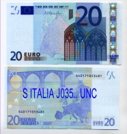 EURONOTES BANCONOTA BILLET DA 20 EURO S ITALIA J035..DRAGHI UNC - 20 Euro