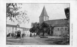 SAINT-MATHIEU  ROUTE DE LIMOGES A L'AURORE ROULOTTES?  1904 - Saint Mathieu